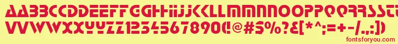 Startc Font – Red Fonts on Yellow Background