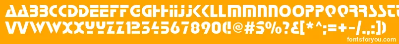 Startc Font – White Fonts on Orange Background