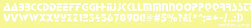 Startc Font – White Fonts on Yellow Background