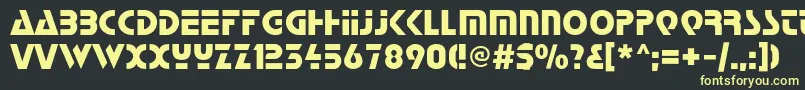 Startc Font – Yellow Fonts on Black Background