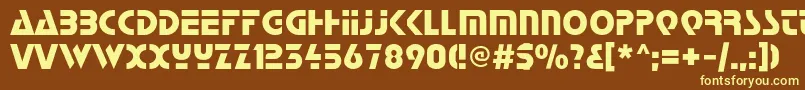 Startc Font – Yellow Fonts on Brown Background