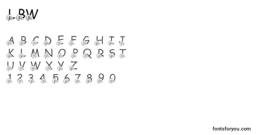 Czcionka LmsBeachWedding – alfabet, cyfry, specjalne znaki