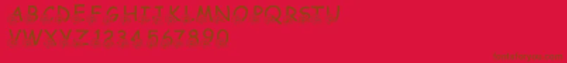 LmsBeachWedding Font – Brown Fonts on Red Background