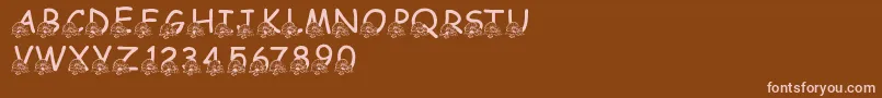 LmsBeachWedding Font – Pink Fonts on Brown Background