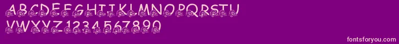LmsBeachWedding Font – Pink Fonts on Purple Background