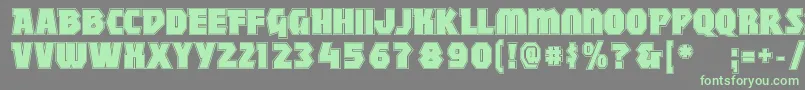 MightycontourBlack Font – Green Fonts on Gray Background