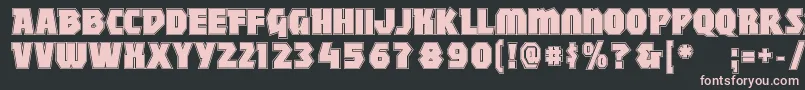 MightycontourBlack Font – Pink Fonts on Black Background