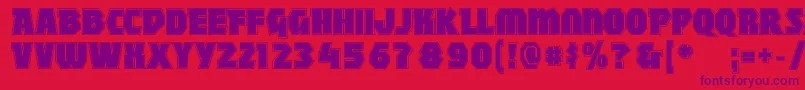 MightycontourBlack Font – Purple Fonts on Red Background