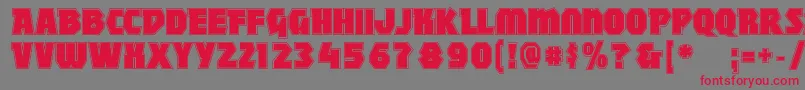 MightycontourBlack Font – Red Fonts on Gray Background