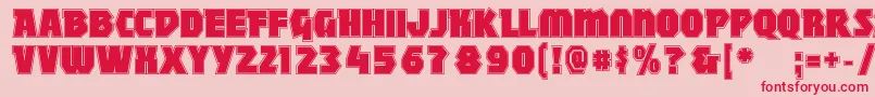 MightycontourBlack Font – Red Fonts on Pink Background