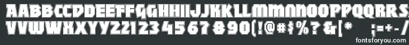 MightycontourBlack-fontti – valkoiset fontit mustalla taustalla