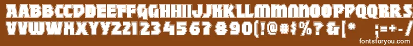 MightycontourBlack Font – White Fonts on Brown Background