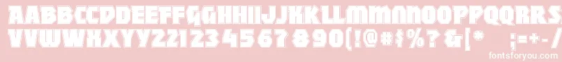 MightycontourBlack Font – White Fonts on Pink Background