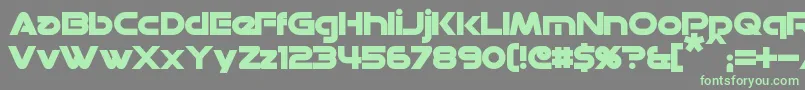 フォントDatacronBold – 灰色の背景に緑のフォント