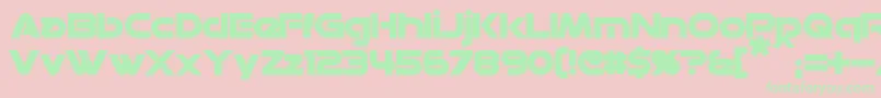 DatacronBold Font – Green Fonts on Pink Background