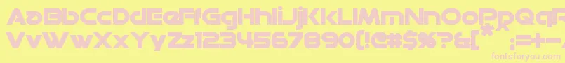 DatacronBold Font – Pink Fonts on Yellow Background