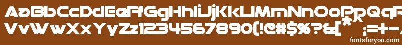 フォントDatacronBold – 茶色の背景に白い文字