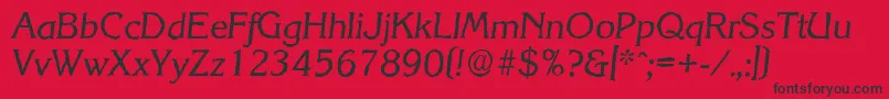 KorinthantiqueItalic Font – Black Fonts on Red Background