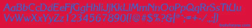 KorinthantiqueItalic-fontti – siniset fontit punaisella taustalla