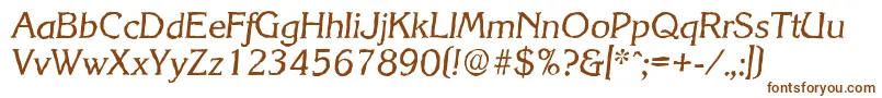 KorinthantiqueItalic Font – Brown Fonts on White Background