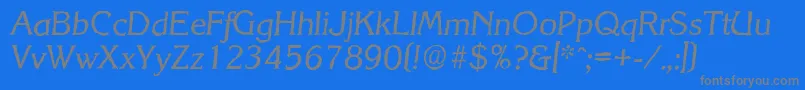 KorinthantiqueItalic Font – Gray Fonts on Blue Background