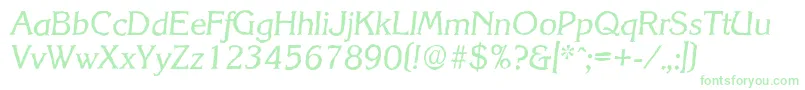 KorinthantiqueItalic Font – Green Fonts on White Background