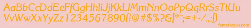 KorinthantiqueItalic Font – Orange Fonts on Pink Background