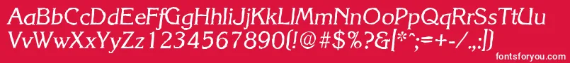 KorinthantiqueItalic Font – White Fonts on Red Background