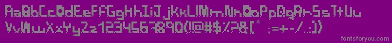 PixelbreackBold Font – Gray Fonts on Purple Background