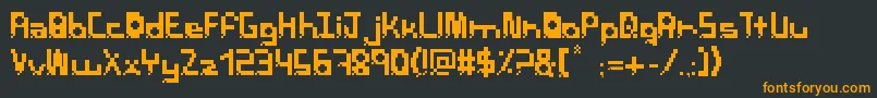 PixelbreackBold Font – Orange Fonts on Black Background