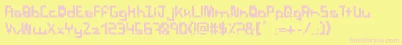 PixelbreackBold Font – Pink Fonts on Yellow Background