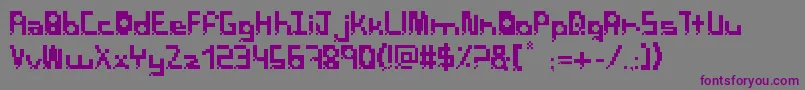 PixelbreackBold Font – Purple Fonts on Gray Background