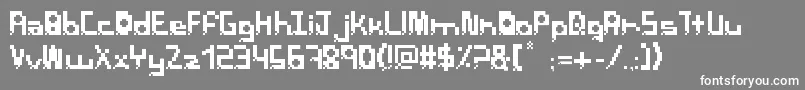 PixelbreackBold Font – White Fonts on Gray Background