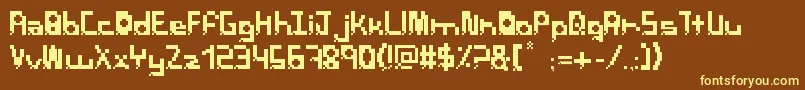 PixelbreackBold Font – Yellow Fonts on Brown Background