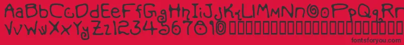 MondoMessoFontoBold Font – Black Fonts on Red Background