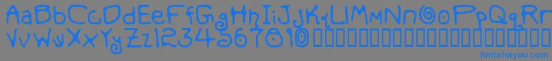 MondoMessoFontoBold Font – Blue Fonts on Gray Background