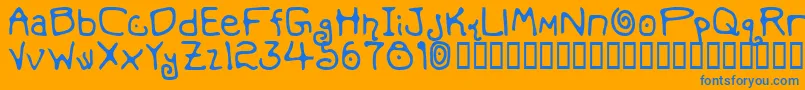 MondoMessoFontoBold Font – Blue Fonts on Orange Background