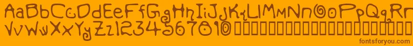 MondoMessoFontoBold Font – Brown Fonts on Orange Background