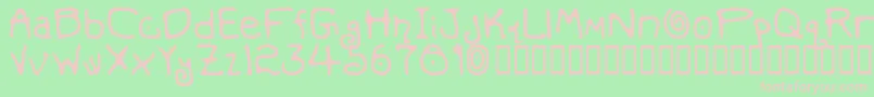 MondoMessoFontoBold Font – Pink Fonts on Green Background