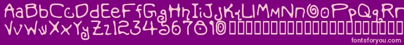 MondoMessoFontoBold Font – Pink Fonts on Purple Background