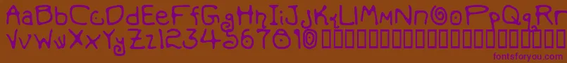 MondoMessoFontoBold Font – Purple Fonts on Brown Background