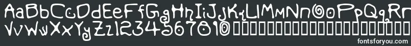 フォントMondoMessoFontoBold – 白い文字