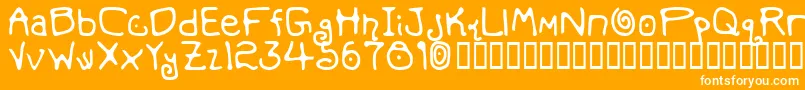 MondoMessoFontoBold Font – White Fonts on Orange Background
