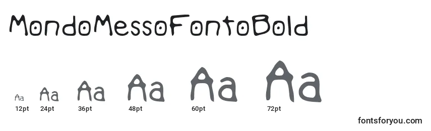 MondoMessoFontoBold Font Sizes