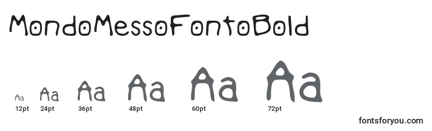 MondoMessoFontoBold-fontin koot