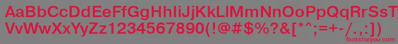 PragmaticalightgttBold Font – Red Fonts on Gray Background