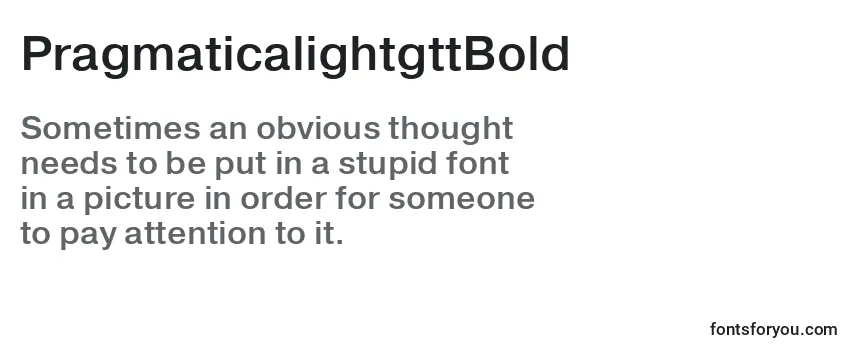 PragmaticalightgttBold Font