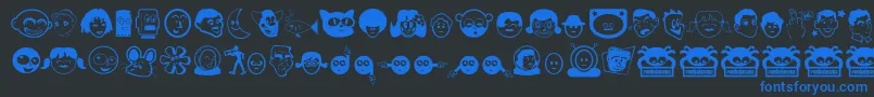 GreatHead Font – Blue Fonts on Black Background