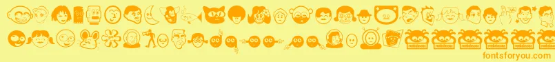 GreatHead Font – Orange Fonts on Yellow Background