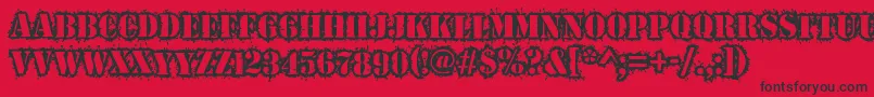 Warwound Font – Black Fonts on Red Background